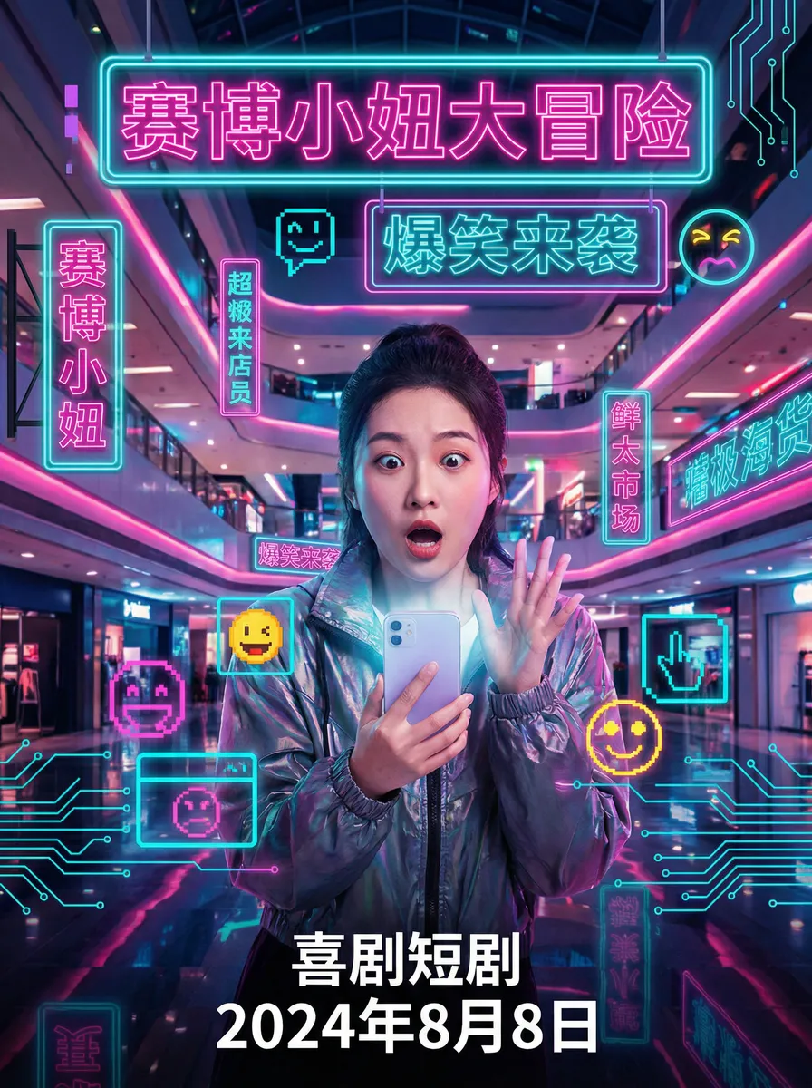 樱桃网站入口在线观看视频 搞笑喜剧短剧 - 赛博小妞大冒险海报